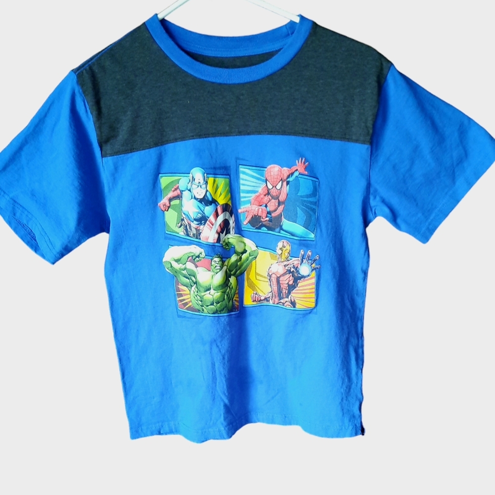 Marvel Avengers T-Shirt Size XXL 18 Captain America Spiderman Hulk Iron Man